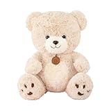 Comodidad extra abrazada: fabricada con un peluche suave para la piel y generosamente llena de algodón PP, este peluche oso evoluciona de un simple juguete a un compañero muy cómodo, un tacto suave y un cálido abrazo.