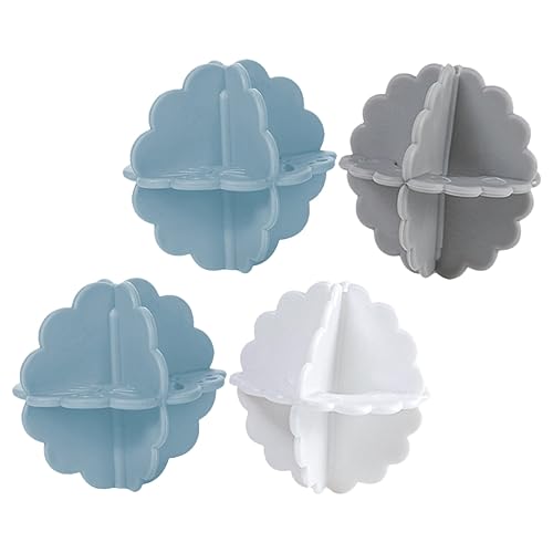 NOLITOY 4個 ランドリーボール 再利用可能な洗濯ボール 洗濯機ウォッシャーボール ランドリーウォッシャーボール 洗濯機用品 洗濯物洗いボール 洗濯機 洗濯ボール pp ランダムカラー