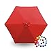 9ft Umbrella Replacement Canopy 6 Ribs in Red (Canopy Only)