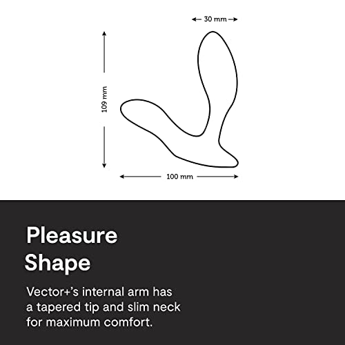 Image of We-Vibe Vector+ Vibrating Butt Plug Adult Sex Toy | Silicone Perineum & Prostate Massager Male Sex Toy | Long Distance App & Remote Control Anal Vibrator | 10 Modes Anal Plug for Couples | Black