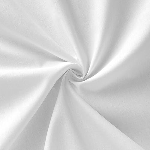 Tela Puro Cotone al Metro Altezza 300 cm Z487 Bianco