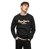 Pepe Jeans Lamont Crew Herren-Sweatshirt, 999 Schwarz, M