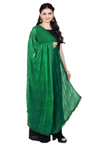 Chandrakala Chiffon Dupatta for Women,Shawl Scarf Wrap Chunni,(D285-P)