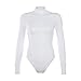 Produktbild Frauen-Ferien Causal Spleißen Einer Perspektive Laterne Ärmel Rippe Netz Wurde Dünne Beiläufige Shirt Taille Coveralls Kurz (Color : White, Size : S)