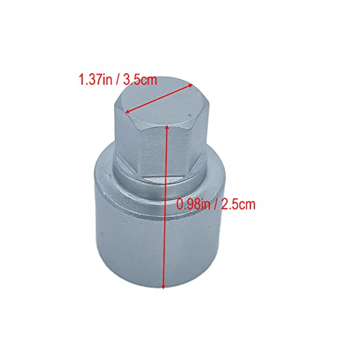 Image of Chrome Steel Wheel Lock Nut Screw Removal Key Anti-Theft Lugnut Socket Compatible for Vw Audi Volkswagen Vehicles (522)
