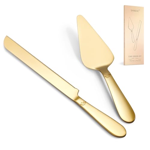 Comparison: Best Knife For Cutting Cheesecake 9 Cake Cutting Set for Wedding - Extended Cake Knife and Server Set Thickened Stainless Steel 13.0" Cake Cutter 10.49" Pie Spatula Great for Birthday Anniversary Christmas Gift 2 Pcs Gold