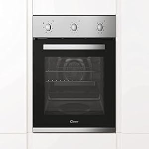 Candy FCP602XE 65 Litre Multifunction Oven & Grill, Minute Minder, Easy clean enamel interior, Stainless Steel, 60cm