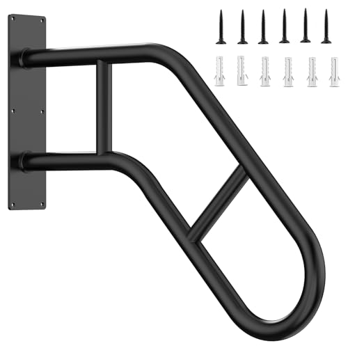 Handrails for Outdoor Steps 22.8 Stair Railing Indoor1-3 Step U-Shaped Safety Handrails for Kids Elderly Pregnant Women Disabled(Upgraded U-Shaped handrail)