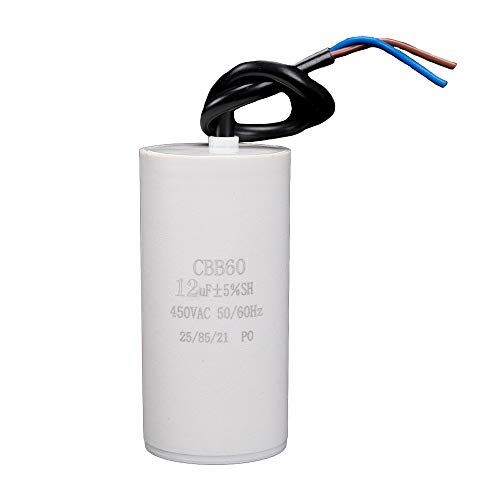 ICQUANZX Condensateur de Machine à Laver 12uF CBB60AC450V 50 / 60Hz démarrant Le Moteur de Pompe de Machine à Laver de condensateur (1PC)