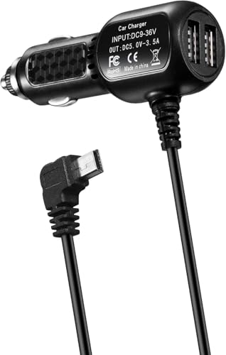 Adaptador de cable de alimentación para cámara de salpicadero tipo C compatible con Wkreuoar D8