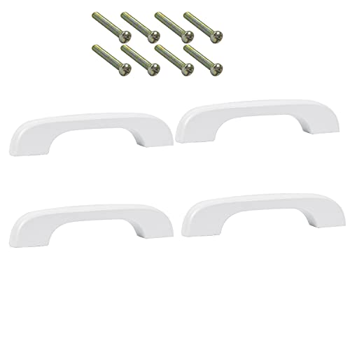 Tiradores de madera para cocina, armarios, muebles, aparador, armario, cajones, tiradores (blanco) Cover