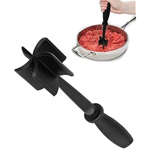 Meat Chopper, Multifunctional Hamburger Meat Chopper, Professional Heat Resistant Nylon Meat/Potato Masher – Safe for Non-Stick Cookware, Chop and Stir Meat Masher Tool, 1 pack