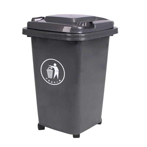 Contenedor de basura exterior con ruedas para organizar residuos de fábricas
