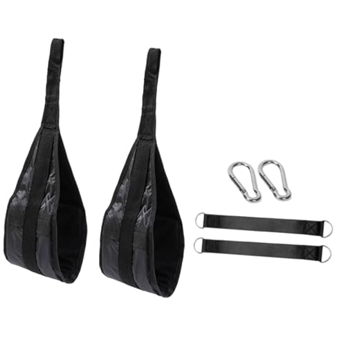KESOTO 2 Piezas Correas Abdominales Colgantes Bandas para Ejercicios en Barra Correa para Fortalecimiento Corporal Cintas de Suspensión con Soporte Simétrico, W Lanyard Carabiner