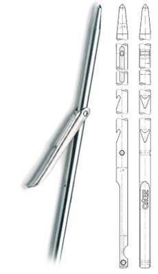  Omer – Inox Spear 6 mm Flopper 6.2 cm, Colore: 0, Taglia 75 cm
