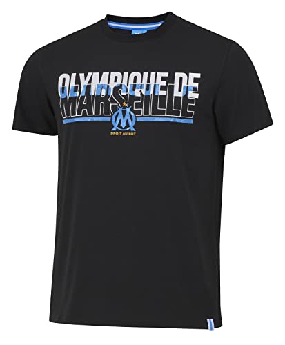 OLYMPIQUE DE MARSEILLE T-Shirt Om - Collection Officielle Homme - Taille L Noir
