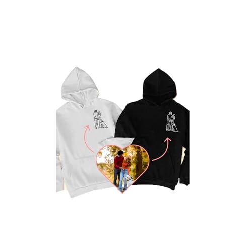 Sweat-shirt personnalisé pour chemise de couple et sorties stylées en look multicolore