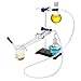 QWORK 12 Pieces 100 ML Home Distillation Apparatus Set - to Making Essential Oil, Chemistry Glass Distilling, Lab Glassware Kit