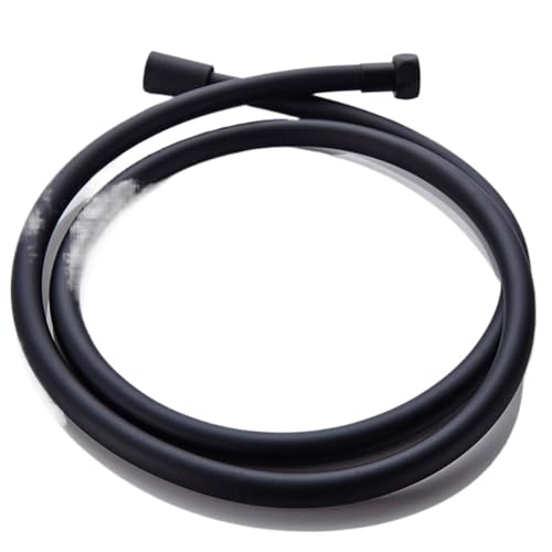 Ymnilian Flexo Ducha,Recambio Manguera Ducha 1,5 m de Manguera de PVC Flexible de Ducha habitación Ducha Set de Accesorios Tubos(Black)