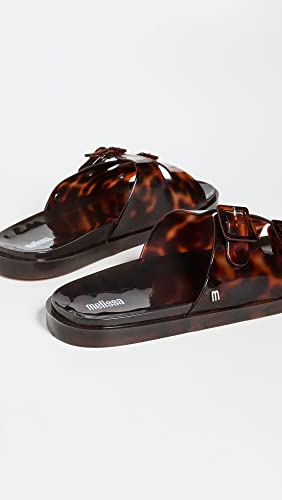 Melissa Women's Wide Sandals, Brown/Tortoise, 7 Medium Us #TOP2