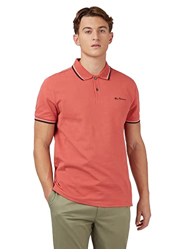 Ben Sherman Polo de manga corta para hombre, ajuste regular, Frambuesa, M (0059310)