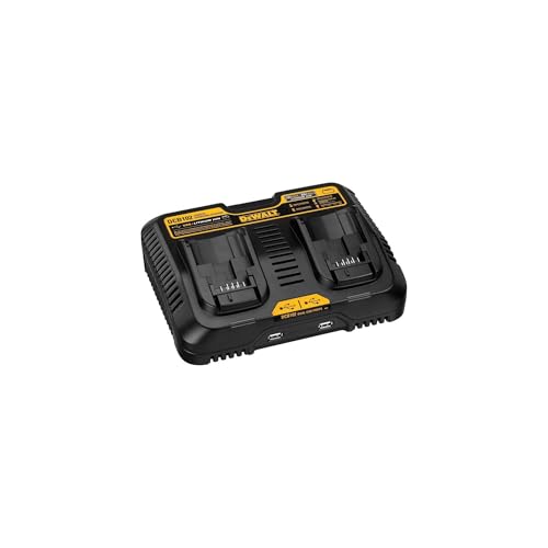 DEWALT 12/20V MAX Battery Charger, Corded, Dual Charging Station, 2-USB Ports Included (DCB102) - image 5