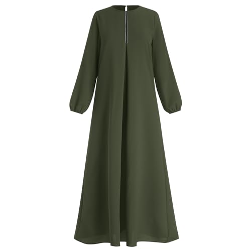 Abaya robe longue islamique ODIZLI pour femme musulmane style Moyen-Orient