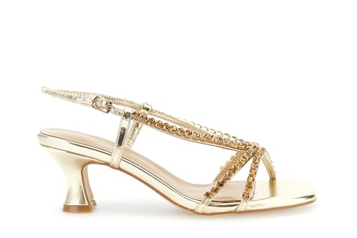 Sandale MULTISTRASS femme nu-pied plat chic et brillant Cafè Noir C1XW9000