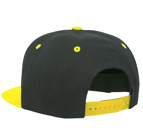 Image of Gelante Snapback Hats for Men - Flat Bill Brim Baseball Cap Hat - Plain Blank Adjustable