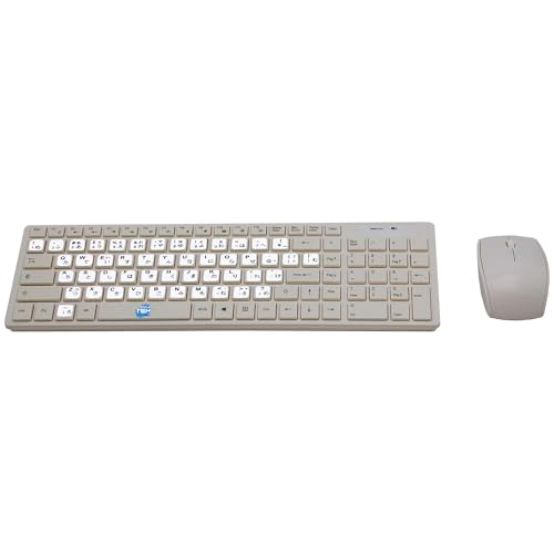 Kit de teclado y ratón inalámbricos para un escritorio limpio con QWERTY japonés