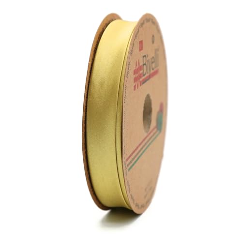 Image of Fold Satin Bias Tape - 99+ Colors - 3 /4 Inches Wide - 27 Yards - Fold Satin Binding Bias Ribbon Fabric Piping Bias Binding Tape for Sewing Clothing DIY (37. Metallic Gold) BYS37
