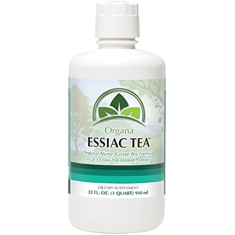 Organa Essiac Tea with Turkey Rhubarb Root, Burdock Root, Cat’s Claw Bark, Slippery Elm Bark, and Sheep Sorrel - Organic and Wildcrafted Herbs - Gentle Detox Cleanse Cover