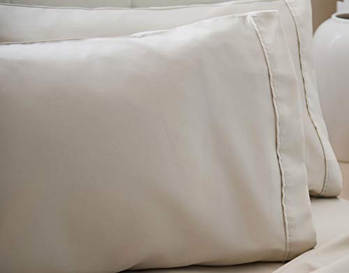 Image of Belledorm Egyptian Cotton Housewife Pillowcases - 2 Pack - 200 Thread Count - 51cm x 76cm (Oyster)