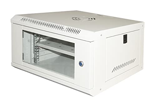 LINK LK1906UL armadio rack 19' serie light con porta vetro temperato e chiusura a chiave colore grigio dimensioni 53x40x30 cm ripiano incluso capacità 6U per installazione a muro 1 unità