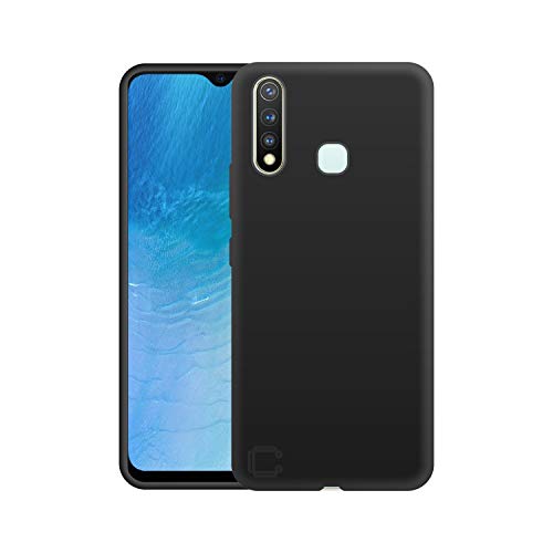 Image of Case Creation for VivoU3 2019 Back case, Vivo U3 Slim Flexible Smart Look case with 360 Camera All Angle Protection (Pure Black)