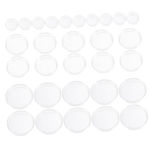 VILLFUL 30pcs Petri Dish Petri Plate Lab Dish Cell Culture Dish Petri Tray Culture Plates Laboratory Supplies Laboratory Dish Tissue Culture Dish Culture Dishes Transparent Plastic