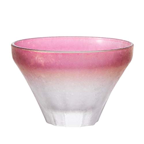 アデリア(ADERIA) FUJIUTSUSHI 盃 ピンク 85ml 日本製 化粧箱入り おちょこ ぐい呑み 日本酒 グラス ガラス 冷酒 お猪口 酒器 ぐいのみ ぐい飲み おしゃれ ギフト プレゼント 贈り物 祝い 父の日 母の日 敬老 還暦 7062