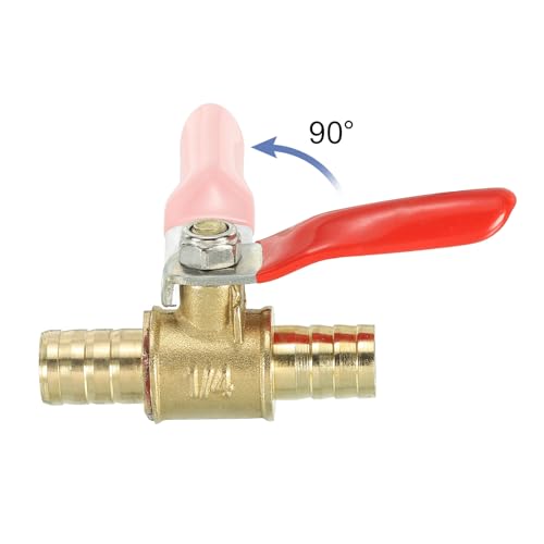 Mini válvula de bola de 3/8 pulgadas e interruptor de cierre de latón con abrazadera, 3 uds 5