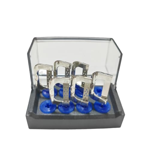 6Pcs/Set Interproximal Enamel Reduction Strip IPR Dental Automatic Strips Open Gap Saw HD Double 5-Size Thickness with Blue Holder