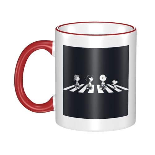 スヌーピー マグカップ 保温・保冷 電子レンジ対応 コーヒーカップ 陶器 セラミック 耐高温 軽量 個性人気 誕生日プレゼント大容量 Red