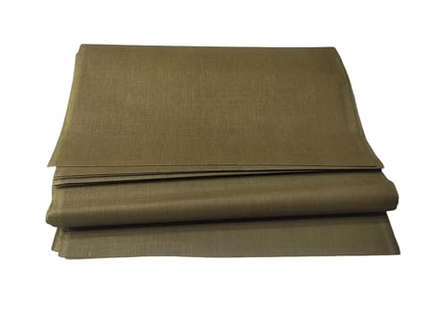 Image of Unstitched Cotton Astar /Lining /Cloth /Kapda Running into Meters for Suit,Sherwani,Kurti,Blouse /Choli,lehanga & Dress Materials(Available in 2,4,6 Meters Variation) (Mehandi, 4 Meter)