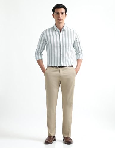 Image of Arrow Checked Slim Fit Mens Formal Shirt - Cotton, Breathable & Comfortable, Full Sleeves Shirts for Men