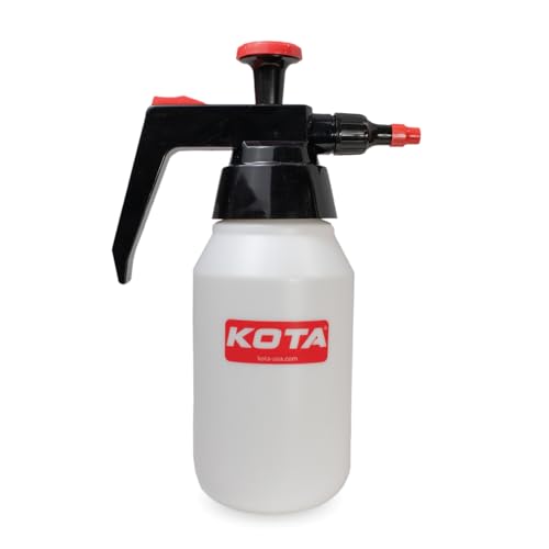 KOTA 1 L Adjustable Hand Pump Pressure Sprayer, Heavy-Duty Multipurpose Bottle for Automotive Solvents, Surface Prep & Car Detailing, Chemical-Resistant PE Construction, Adjustable Spray Pattern