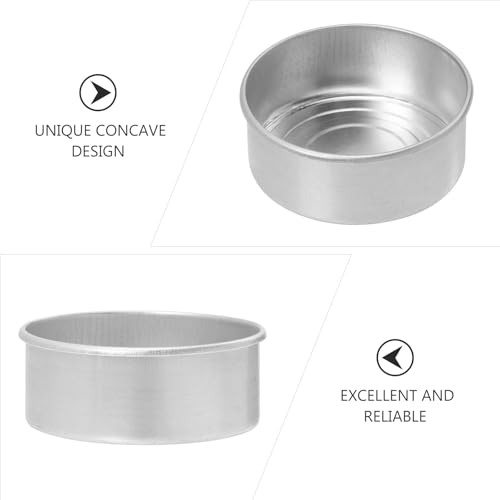 Portavelas de aluminio cóncavos CRAFTHROU (100 uds.) para hacer velas en casa 6