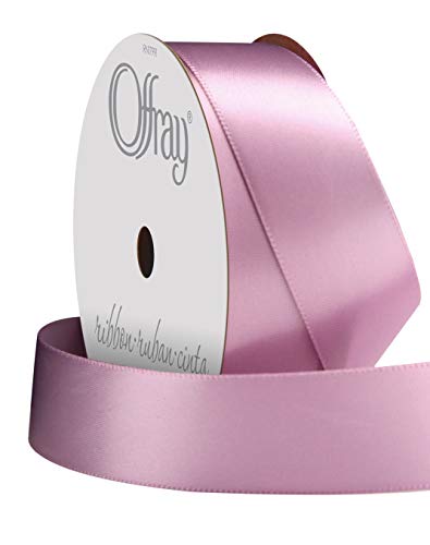 Image of Berwick 066171 7 /8 inch Wide Single Face Satin Ribbon, Light Orchid Purple, 6 Yds