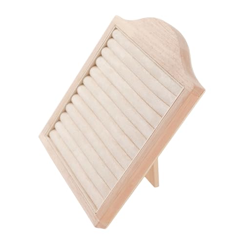Natural Wood Jewelry Showcase Stand for Multiple Rings Sturdy Designs for Retail or Home Use Jewelry Exhibition Display Rack
