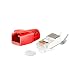 Produktbild Netzwerk Modular Stecker RJ45 Set für Verlegekabel bis AWG 23, Stecker mit Zugentlastung, Einführhil Rot