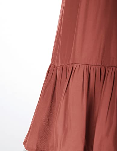 Scarlet Darkness Colonial Dresses For Girls Teens Pioneer Pilgrim Old-Fashioned Costumes Brick Red 6Y #TOP7