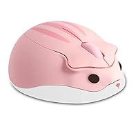 Wireless Mouse Pink Bluetooth Cute Hamster Shape Kawaii Portable Silent Lightweight Quiet Cordless Gaming Mice for PC Laptop Computer Mac iPad Pro MacBook Pro/Air Kids Women Men Girls Boys Office Gift