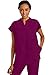 Healing Hands Women's Scrub Top Relaxed Fit Journey Top - 2 Pockets with Knit Details, Dolman Sleeve and Rounded Hem - Plus Size 2152, 2XL, Wine